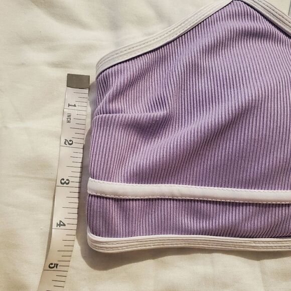 Shein Purple Ribbed bikini Top L - Picture 7 of 10